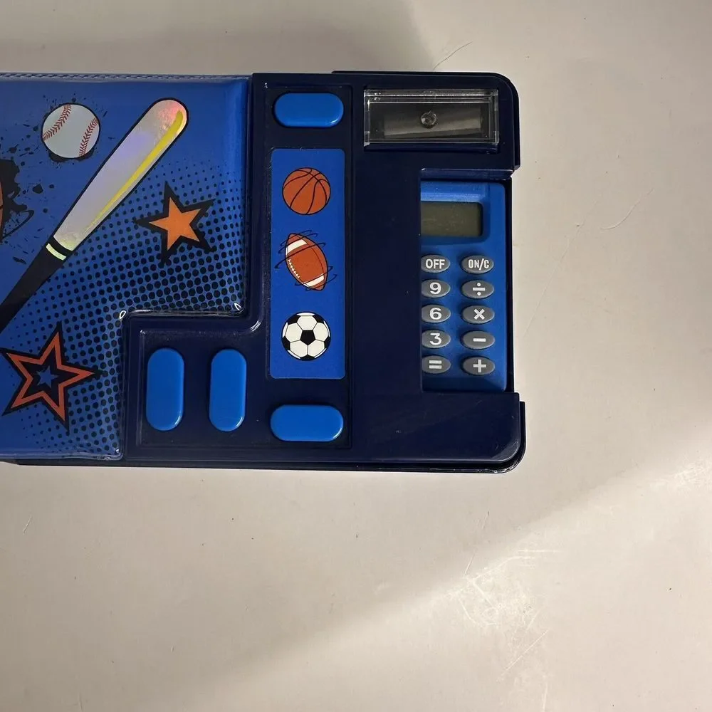 Hot Focus Dinosaur Multifunction Pencil Case Box w/ Calculator Sharpener‎ 10